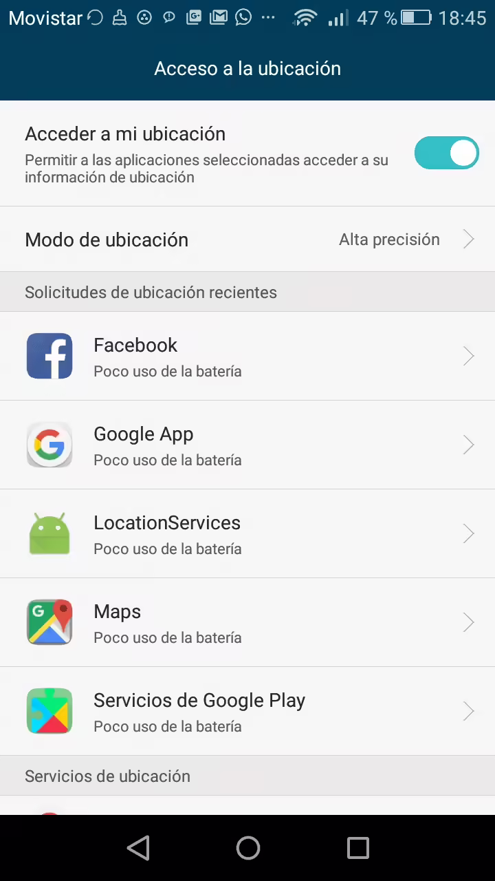 Servicios de localización en tu movil Servicios de localización en tu movil