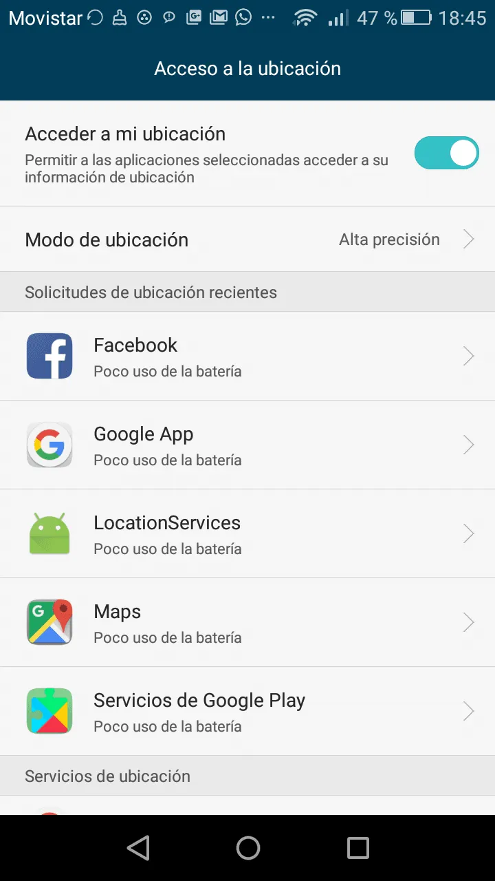 Servicios de localización en tu movil Servicios de localización en tu movil