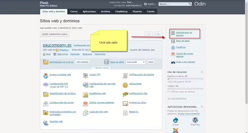 Backup completo de nuestro hosting Backup completo de nuestro hosting