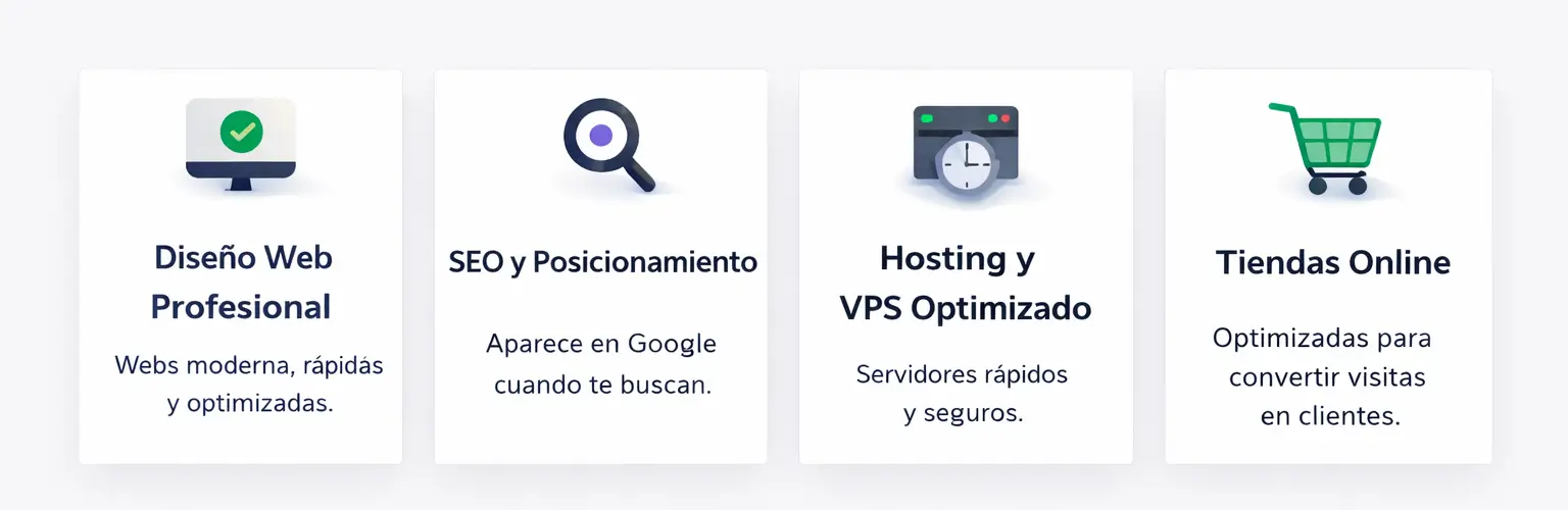"Servicios de diseño web, SEO y hosting en Valencia
